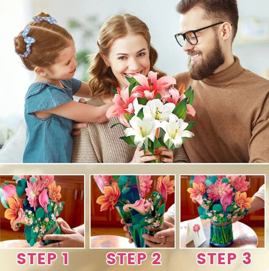 3D Everlasting Paper Flower Bouquet